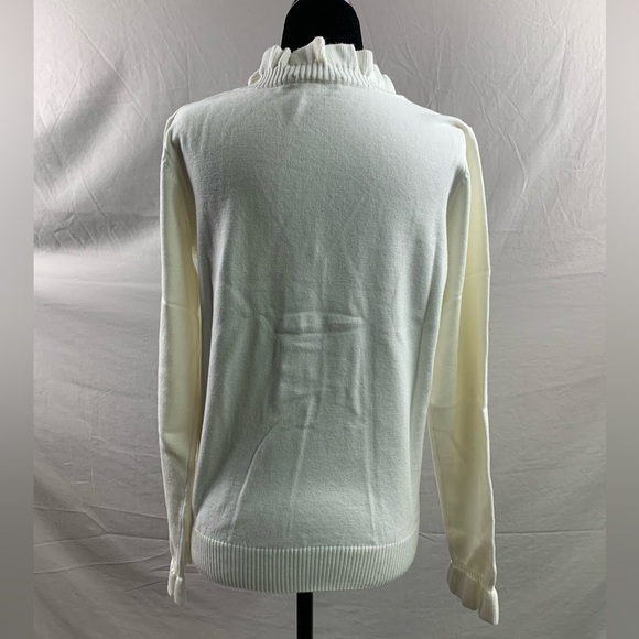 White Frill Trim Sweater - Picture 7 of 7
